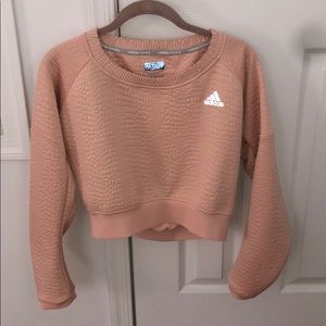 Adidas Reflective Running Crop sweater NWOT